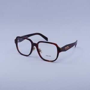 Prada PRB07VD 22A1O1 Eyeglasses Poppy Tortoise/Bordeaux 56mm Square Frame